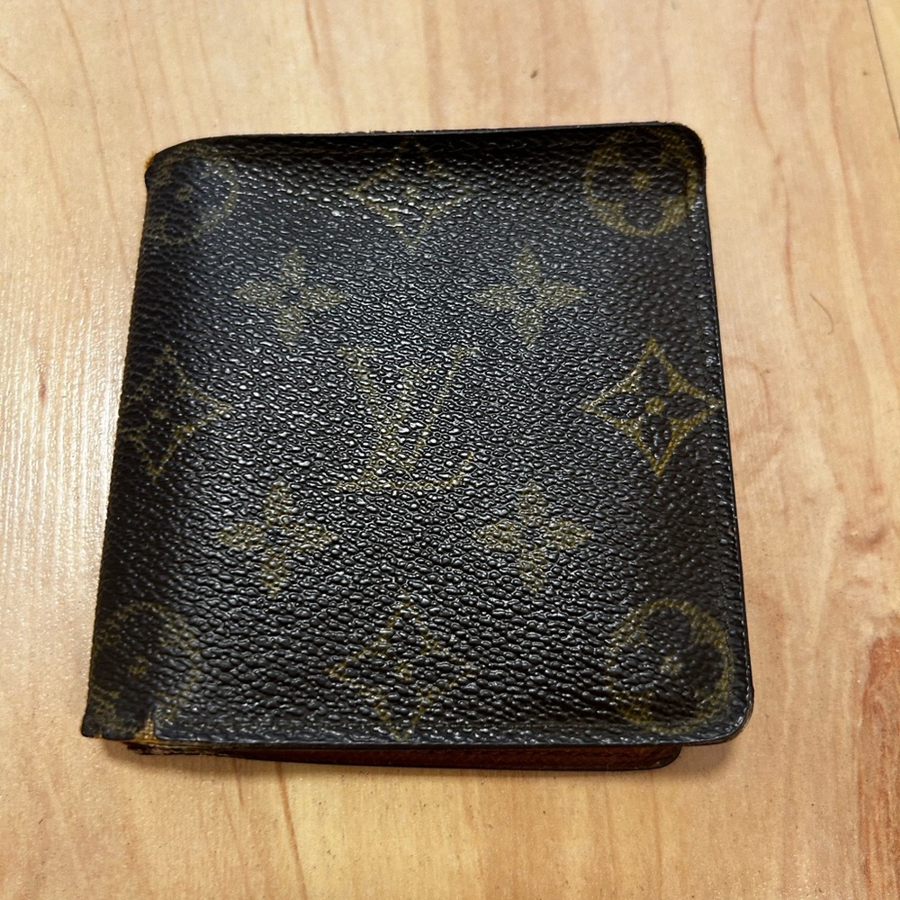 Vintage Louis Vuitton All Leather Wallet / Card Holder – Monogram Men’s Unisex - Picture 10 of 11